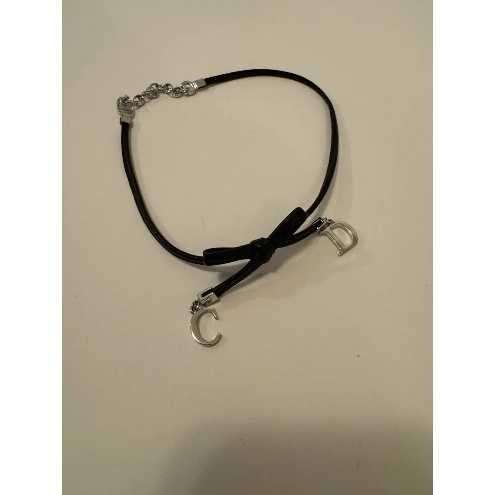 Vintage Christian Dior Black Bow Choker Necklace